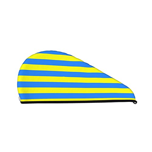 Cifeprak Haarhandtuch mit Ukraine-Flagge-Muster, Haartrockentuch mit Knopf, Korallensamt-Haarhandtuch, Turban-Mütze für trockenes Haar, Bade- und Duschhaarkappe Cifeprak Haarhandtuch mit Ukraine-Flagge-Muster, Haartrockentuch mit Knopf, Korallensamt-Haarhandtuch, Turban-Mütze für trockenes Haar, Bade- und Duschhaarkappe von Oudrspo