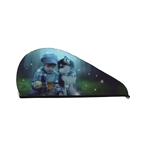 Cifeprak Haarhandtuch mit niedlichem Mops-Hundemuster, Haartrockentuch mit Knopf, Korallensamt-Haarhandtuch, Turban-Mütze für trockenes Haar, Bade- und Duschhaarhaube Cifeprak Haarhandtuch mit niedlichem Mops-Hundemuster, Haartrockentuch mit Knopf, Korallensamt-Haarhandtuch, Turban-Mütze für trockenes Haar, Bade- und Duschhaarhaube von Oudrspo