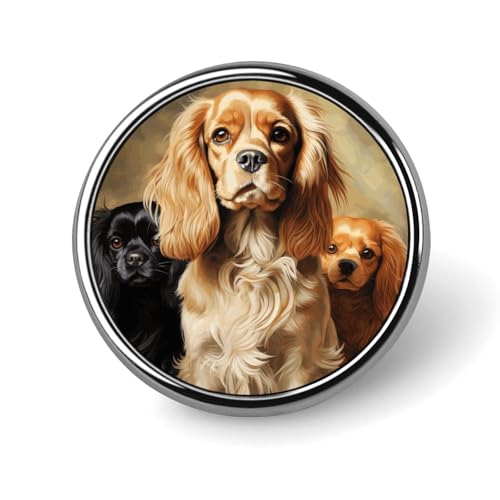 Cocker Spaniel Runde Anstecker Brosche Mode Revers Krawattennadeln Leichte Metall Brosche Anstecker Für Männer Frauen Kostüm Dekoratives Accessoire Cocker Spaniel Runde Anstecker Brosche Mode Revers Krawattennadeln Leichte Metall Brosche Anstecker Für Männer Frauen Kostüm Dekoratives Accessoire von Oudrspo