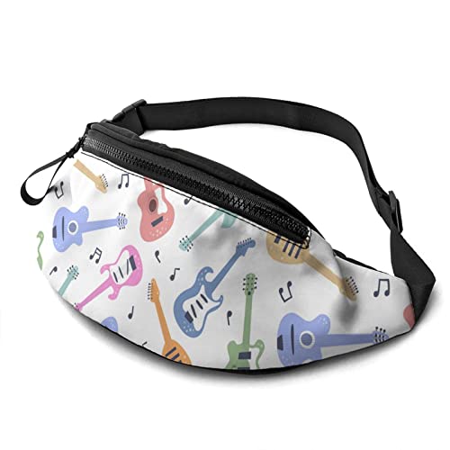 Color Guitar Fanny Pack Lässige Gürteltasche mit verstellbarem Gürtel Gürteltaschen für Männer Frauen Reisen Sport Laufen von Oudrspo