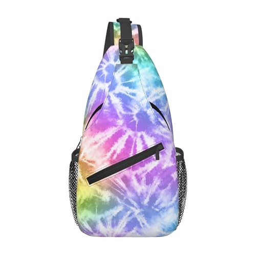 Colorful Tie Dye Sling Backpack Crossbody Bag, Chest Bag Daypack for Outdoors Hiking Traveling von Oudrspo