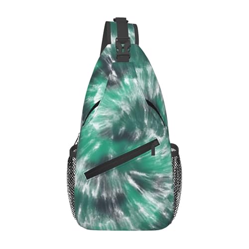 Colorful Tie Dye Sling Backpack Crossbody Bag, Chest Bag Daypack for Outdoors Hiking Traveling von Oudrspo