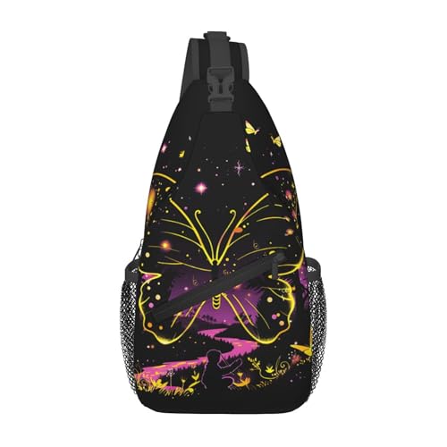 Colorful Tie Dye Sling Backpack Crossbody Bag, Chest Bag Daypack for Outdoors Hiking Traveling von Oudrspo