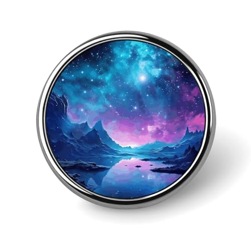 Coole runde Anstecker-Brosche mit Stern-Fluss, modische Revers-Krawattennadeln, leichte Metallbrosche, Anstecker für Männer und Frauen, Kostüm, dekoratives Accessoire Coole runde Anstecker-Brosche mit Stern-Fluss, modische Revers-Krawattennadeln, leichte Metallbrosche, Anstecker für Männer und Frauen, Kostüm, dekoratives Accessoire von Oudrspo