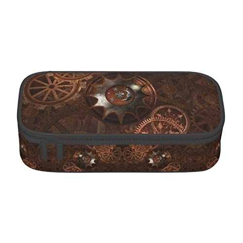 Cooles Steampunk-Spezial-Federmäppchen für Mädchen und Jungen, Federmäppchen mit großem Fassungsvermögen, großes Federmäppchen, Studenten-Schreibwaren-Federmäppchen, Federmäppchen mit Reißverschluss von Oudrspo