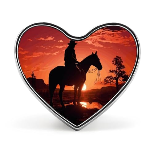 Cowboy West Fashion Brosche – Eiffelturm Paris, 2,5 cm, süße Emaille-Herz-Anstecker, Metall-Anstecknadeln für Männer und Frauen, dekorative Metall-Anstecknadel für Hüte, Hemden, Taschen, Jacken und Ac von Oudrspo