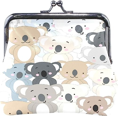 Cute Koala Bear Cartoon Baby Animal Coin Purse Retro Money Pouch with Kiss-Lock Buckle Wallet Bag Card Holder for Women and Girls von Oudrspo