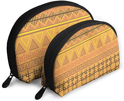 Damen-Reise-Kosmetiktaschen, Tribal-Ethno-Design, wasserdicht, 2-teilig, Make-up-Clutch, Kosmetik- und Toilettenartikel-Organizer, tragbare Reise-Kulturtasche für Mädchen von Oudrspo