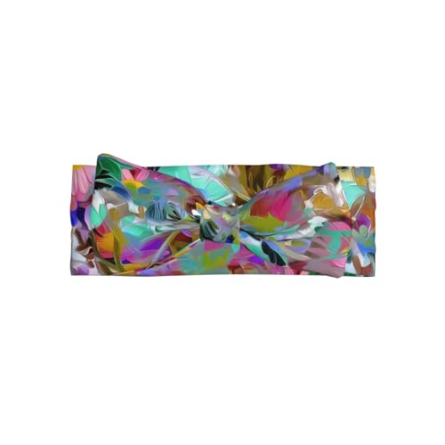 Dehnbares Stirnband mit Schleife und bunten Blumen für Neugeborene – Haarband mit Engelsprinzessin, perfektes Vollmondgeschenk für Kinder und Mädchen von Oudrspo