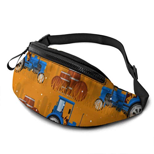 Designer Gürteltasche Cartoon niedlich kindlich lustig Traktor Reisetasche Taille mit Kopfhöreranschluss und verstellbaren Trägern Hüfttaschen Frauen für Reisen Sport Wandern von Oudrspo
