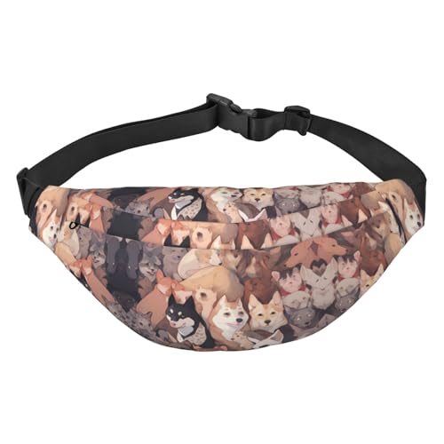 Dog Pictures Stilvolle und praktische Gürteltasche für Damen – Bequeme Gürteltasche für Outdoor-Aktivitäten, Lauf-Gürteltasche, von Oudrspo