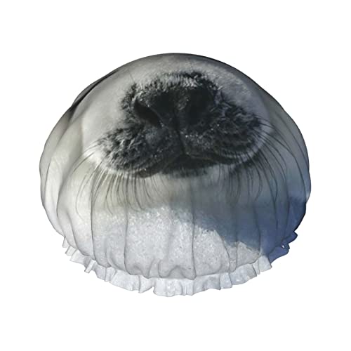 Duschhaube mit Eisbär-Aufdruck, wasserdichte, wiederverwendbare Badekappen für Damen, Herren, Jungen und Mädchen, Spa-Salon Duschhaube mit Eisbär-Aufdruck, wasserdichte, wiederverwendbare Badekappen für Damen, Herren, Jungen und Mädchen, Spa-Salon von Oudrspo