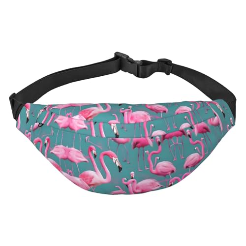 EIN Schwarm Flamingos Stilvolle und praktische Gürteltasche für Frauen - Bequeme Gürteltasche für Outdoor-Aktivitäten, Lauf-Gürteltasche, von Oudrspo