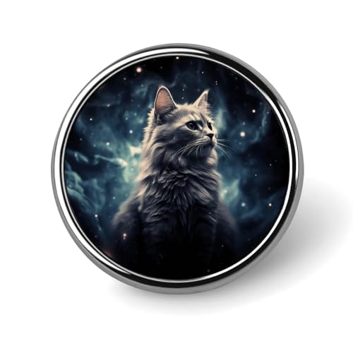 Eine Katze in einem Nebel-Anstecknadel für Männer. Eine Katze in einem Nebel-Modebrosche – Niedliche Emaille-Anstecker, Anstecknadel aus Aluminiumlegierung für Hüte, Hemden, Taschen, Jacken und Access von Oudrspo