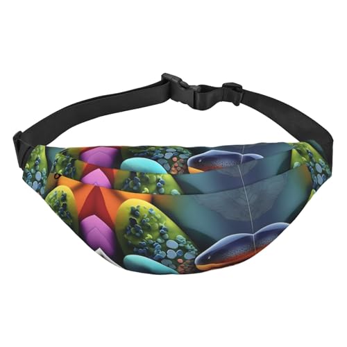 Farbige Steine Stilvolle und praktische Gürteltasche für Frauen - Bequeme Gürteltasche für Outdoor-Aktivitäten, Lauf-Gürteltasche, von Oudrspo