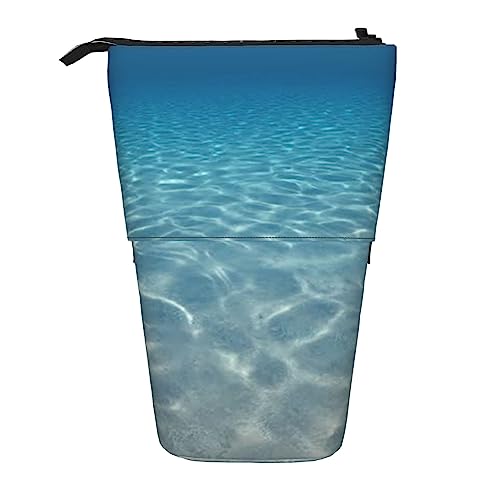 Federmäppchen mit Aufdruck „Tranquil Water, stehend, ausziehbarer Federhalter, niedliches Schreibwarenetui, Büro-Organizer mit Reißverschluss von Oudrspo