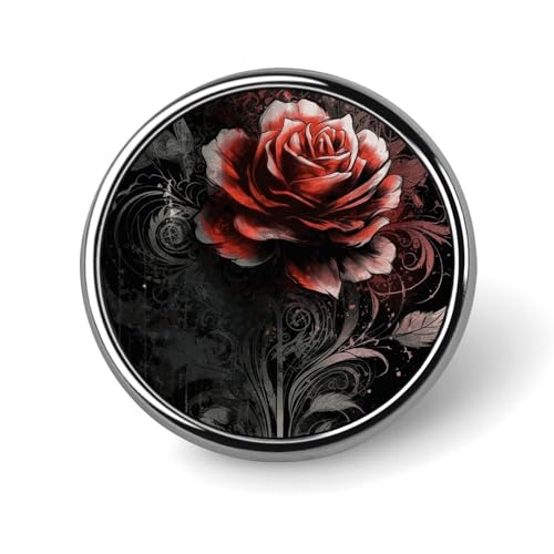 Flache Rosen-Anstecknadel für Männer mit Leoparden-Motiv, modische Brosche – niedliche Emaille-Abzeichen, Anstecknadel aus Aluminiumlegierung für Hüte, Hemden, Taschen, Jacken und Accessoires (runde A Flache Rosen-Anstecknadel für Männer mit Leoparden-Motiv, modische Brosche – niedliche Emaille-Abzeichen, Anstecknadel aus Aluminiumlegierung für Hüte, Hemden, Taschen, Jacken und Accessoires (runde A von Oudrspo