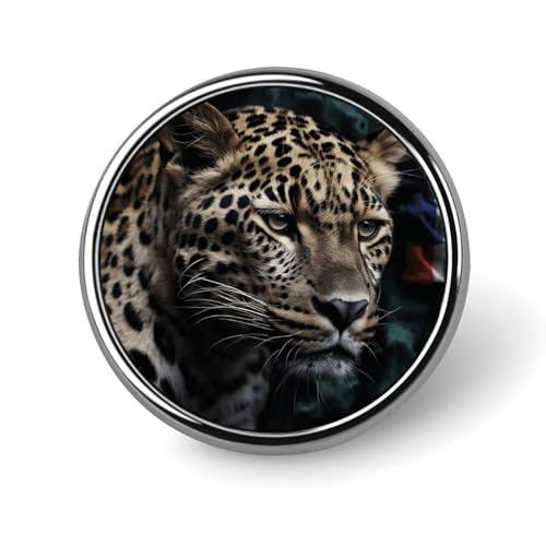 Flagge mit Leopardenmuster, runde Brosche, modische Revers-Krawattennadeln, leichte Metallbrosche, Abzeichen für Männer und Frauen, Kostüm, dekoratives Accessoire Flagge mit Leopardenmuster, runde Brosche, modische Revers-Krawattennadeln, leichte Metallbrosche, Abzeichen für Männer und Frauen, Kostüm, dekoratives Accessoire von Oudrspo