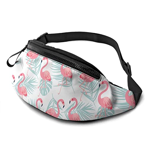 Flamingo Gürteltasche Lässige Gürteltasche mit verstellbarem Gürtel Gürteltaschen für Männer Frauen Reisen Sport Laufen von Oudrspo