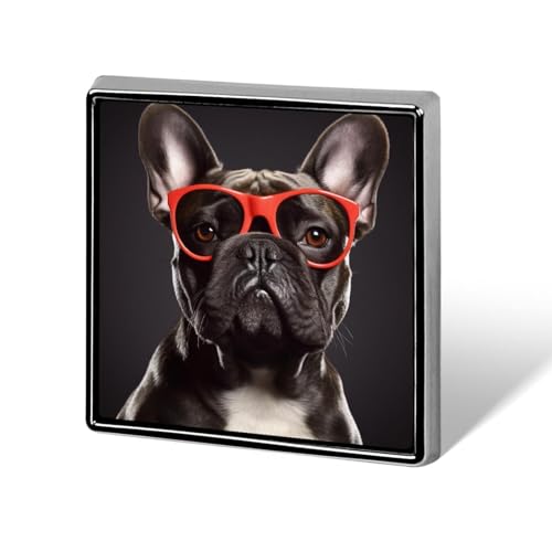 Französische Bulldogge, goldene und grüne Blätter, Anstecknadel für Männer und Frauen, quadratische modische Brosche – süße Emaille-Anstecker, Anstecknadel aus Aluminiumlegierung für Hüte, Hemden, Tas Französische Bulldogge, goldene und grüne Blätter, Anstecknadel für Männer und Frauen, quadratische modische Brosche – süße Emaille-Anstecker, Anstecknadel aus Aluminiumlegierung für Hüte, Hemden, Tas von Oudrspo