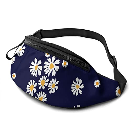 Gänseblümchen-Gürteltasche, lässige Gürteltasche mit verstellbarem Gürtel, Gürteltaschen für Männer, Frauen, Reisen, Sport, Laufen von Oudrspo