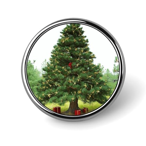 Garlad Pine Tree Runde Anstecker Brosche Modische Revers Krawattennadeln Leichte Metall Brosche Anstecker Für Männer Frauen Kostüm Dekoratives Accessoire Garlad Pine Tree Runde Anstecker Brosche Modische Revers Krawattennadeln Leichte Metall Brosche Anstecker Für Männer Frauen Kostüm Dekoratives Accessoire von Oudrspo