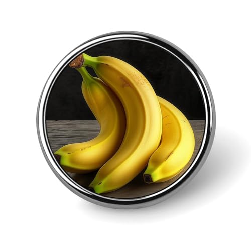 Gelbe Bananen-Anstecknadel für Männer, Flamingo und Blätter, modische Brosche, niedliche Emaille-Abzeichen, Anstecknadel aus Aluminiumlegierung für Hüte, Hemden, Taschen, Jacken und Accessoires (runde Gelbe Bananen-Anstecknadel für Männer, Flamingo und Blätter, modische Brosche, niedliche Emaille-Abzeichen, Anstecknadel aus Aluminiumlegierung für Hüte, Hemden, Taschen, Jacken und Accessoires (runde von Oudrspo