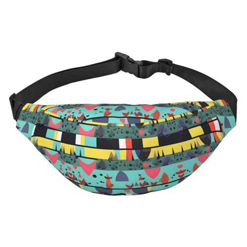 Geometrische Muster Stilvolle und praktische Gürteltasche für Frauen - Bequeme Gürteltasche für Outdoor-Aktivitäten, Lauf-Gürteltasche, von Oudrspo