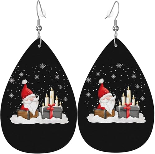 Gnome Box Kürbis Ahornblatt Blume Leder Teardrop Ohrringe für Frauen Dekorationen von Oudrspo