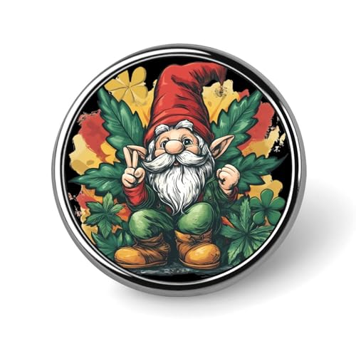 Gnome Peace Zeichen Unkraut Runde Brosche Pins Revers Krawatte Abzeichen Metall Memorial Button Pin Kit für Hut Hemd Kleidung Taschen Dekor Gnome Peace Zeichen Unkraut Runde Brosche Pins Revers Krawatte Abzeichen Metall Memorial Button Pin Kit für Hut Hemd Kleidung Taschen Dekor von Oudrspo