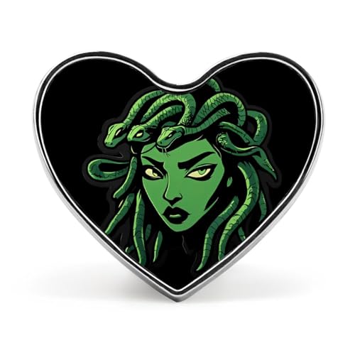 Griechische Mythologie Medusa Herz-Abzeichen Unisex Metall Memorial Reel Pin Revers Brosche Button Kleid Mantel Zubehör für Rucksack Hochzeit Griechische Mythologie Medusa Herz-Abzeichen Unisex Metall Memorial Reel Pin Revers Brosche Button Kleid Mantel Zubehör für Rucksack Hochzeit von Oudrspo