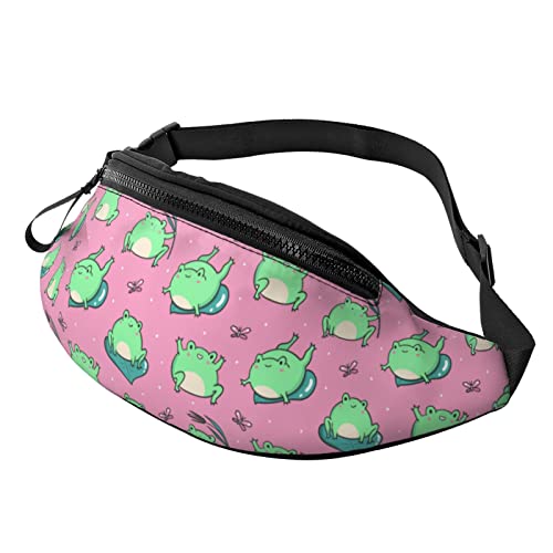 Grüne Frosch-Hüfttasche/Gürteltasche, Outdoor-Sport, Freizeit, Umhängetasche, Brusttaschen für Männer und Frauen von Oudrspo