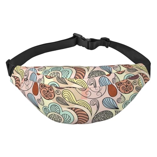 Gürteltasche für Herren, modische Umhängetasche für Damen, Hüfttasche mit verstellbarem Riemen, ethnisches Muster von Oudrspo
