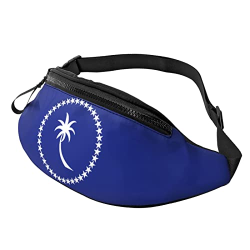 Gürteltasche mit Chuuk-Flagge für Damen und Herren, lässig, strapazierfähig, mit verstellbarem Riemen und Kopfhörerloch für Outdoor-Workout, Laufen, Wandern, Radfahren, Reisen von Oudrspo