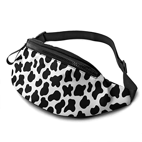 Gürteltasche mit Kuhdruck, lässige Gürteltasche mit verstellbarem Gürtel, Gürteltaschen für Männer, Frauen, Reisen, Sport, Laufen von Oudrspo