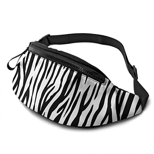 Gürteltasche mit Zebra-Print, lässige Gürteltasche mit verstellbarem Gürtel, Gürteltaschen für Männer, Frauen, Reisen, Sport, Laufen von Oudrspo