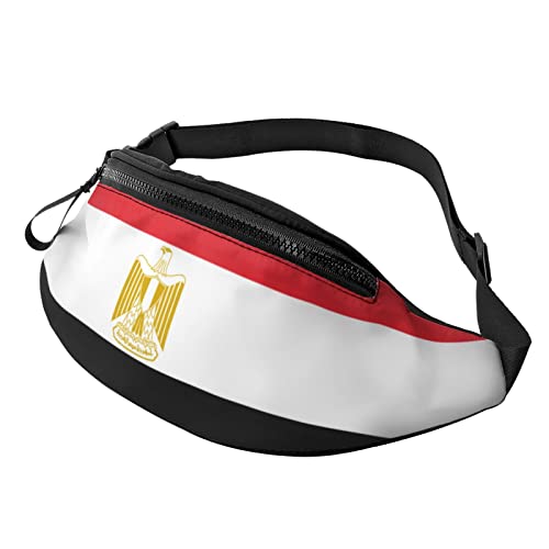 Gürteltasche mit ägyptischer Flagge für Damen und Herren, lässig, strapazierfähig, mit verstellbarem Riemen und Kopfhörerloch für Outdoor-Workout, Laufen, Wandern, Radfahren, Reisen von Oudrspo
