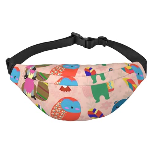 Gürteltasche mit niedlichen Tieren und Fuchsmotiv für Herren, modische Umhängetasche für Damen, Hüfttasche mit verstellbarem Riemen von Oudrspo