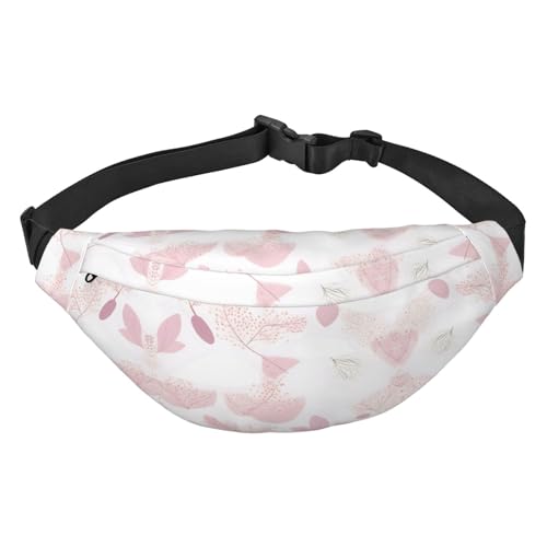 Handgemaltes florales Linienmuster Stilvolle und praktische Gürteltasche für Frauen - Bequeme Gürteltasche für Outdoor-Aktivitäten, Lauf-Gürteltasche, von Oudrspo