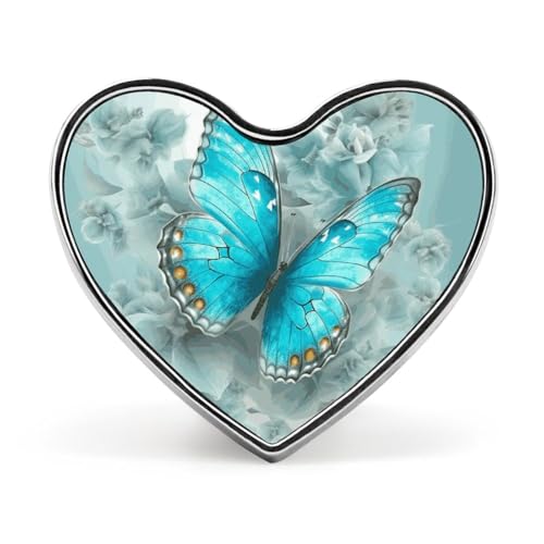 Hellblaue Schmetterlings-Modebrosche – Wildelch-Silhouette, 2,5 cm, süße Emaille-Herz-Abzeichen, Metall-Anstecknadeln für Männer und Frauen, dekorative Metall-Anstecknadel für Hüte, Hemden, Taschen, J Hellblaue Schmetterlings-Modebrosche – Wildelch-Silhouette, 2,5 cm, süße Emaille-Herz-Abzeichen, Metall-Anstecknadeln für Männer und Frauen, dekorative Metall-Anstecknadel für Hüte, Hemden, Taschen, J von Oudrspo