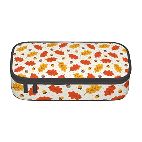 Herbst-Fall-Blätter Spezielles Federmäppchen für Mädchen und Jungen, Federmäppchen mit großem Fassungsvermögen, Federmäppchen, Stiftebeutel für Studenten, Schreibwaren, Federmäppchen mit Reißverschl von Oudrspo