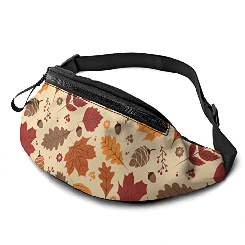 Herbstlaub Gürteltasche Lässige Gürteltasche mit verstellbarem Gürtel Gürteltaschen für Männer Frauen Reisen Sport Laufen von Oudrspo