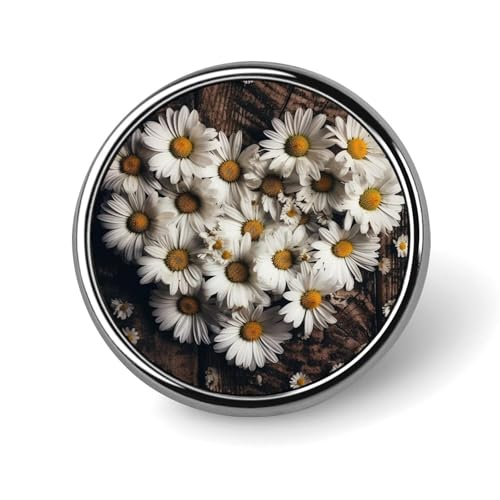 Herzförmige Anstecknadel für Männer, Flamingo und Blätter, modische Brosche – süße Emaille-Abzeichen, Anstecknadel aus Aluminiumlegierung für Hüte, Hemden, Taschen, Jacken und Accessoires (runde Anste von Oudrspo