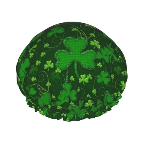 Hintergrund St. Patrick's Day Glitter Print Doppelte Duschhaube Bade-Duschhauben Damen Herren Duschhauben Salon Heimgebrauch von Oudrspo