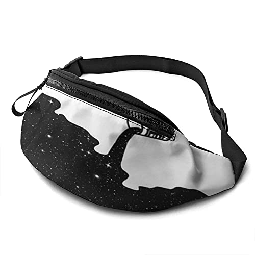 Hüfttasche Pack Space Paint Metalldrucke Robuste Reißverschlüsse Laufgürtel Große Kapazität Hüfttasche Tasche für Telefon Reisepass Brieftasche Kassenbox Für Männer Frauen Reisetasche Mit Kopfhörera von Oudrspo