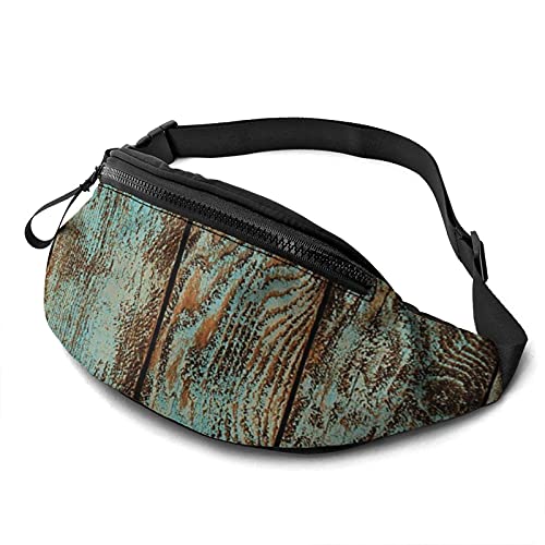 Hüfttasche Pack Vintage Holzmuster Streifen Robuste Reißverschlüsse Laufgürtel Große Kapazität Hüfttasche Tasche Für Telefon Reisepass Brieftasche Kassenbox Für Männer Frauen Reisetasche Mit Kopfhör von Oudrspo