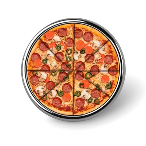 I Love Pizza Runde Anstecker Brosche Mode Revers Krawattennadeln Leichte Metall Brosche Anstecker Für Männer Frauen Kostüm Dekoratives Accessoire von Oudrspo
