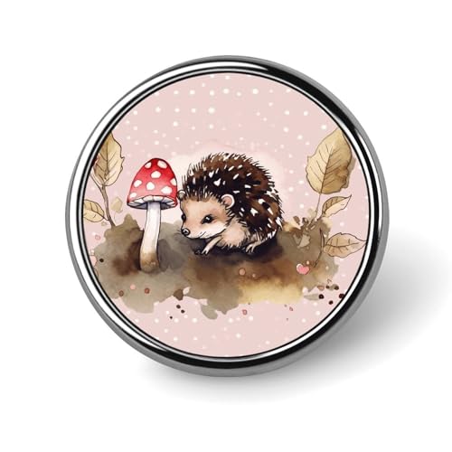 Igel-Aquarellmalerei, runde Brosche, modische Revers-Krawattennadeln, leichte Metallbrosche für Männer und Frauen, Kostüm, dekoratives Accessoire Igel-Aquarellmalerei, runde Brosche, modische Revers-Krawattennadeln, leichte Metallbrosche für Männer und Frauen, Kostüm, dekoratives Accessoire von Oudrspo