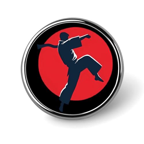 Karate Runde Brosche Pins Revers Krawatte Abzeichen Metall Memorial Button Pin Kit für Hut Hemd Kleidung Taschen Decor von Oudrspo