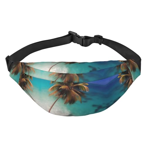 Karibische Inseln Stilvolle und praktische Gürteltasche für Frauen - Bequeme Gürteltasche für Outdoor-Aktivitäten, Lauf-Gürteltasche, von Oudrspo